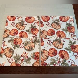 Set of Four Pumpkin Placemats
